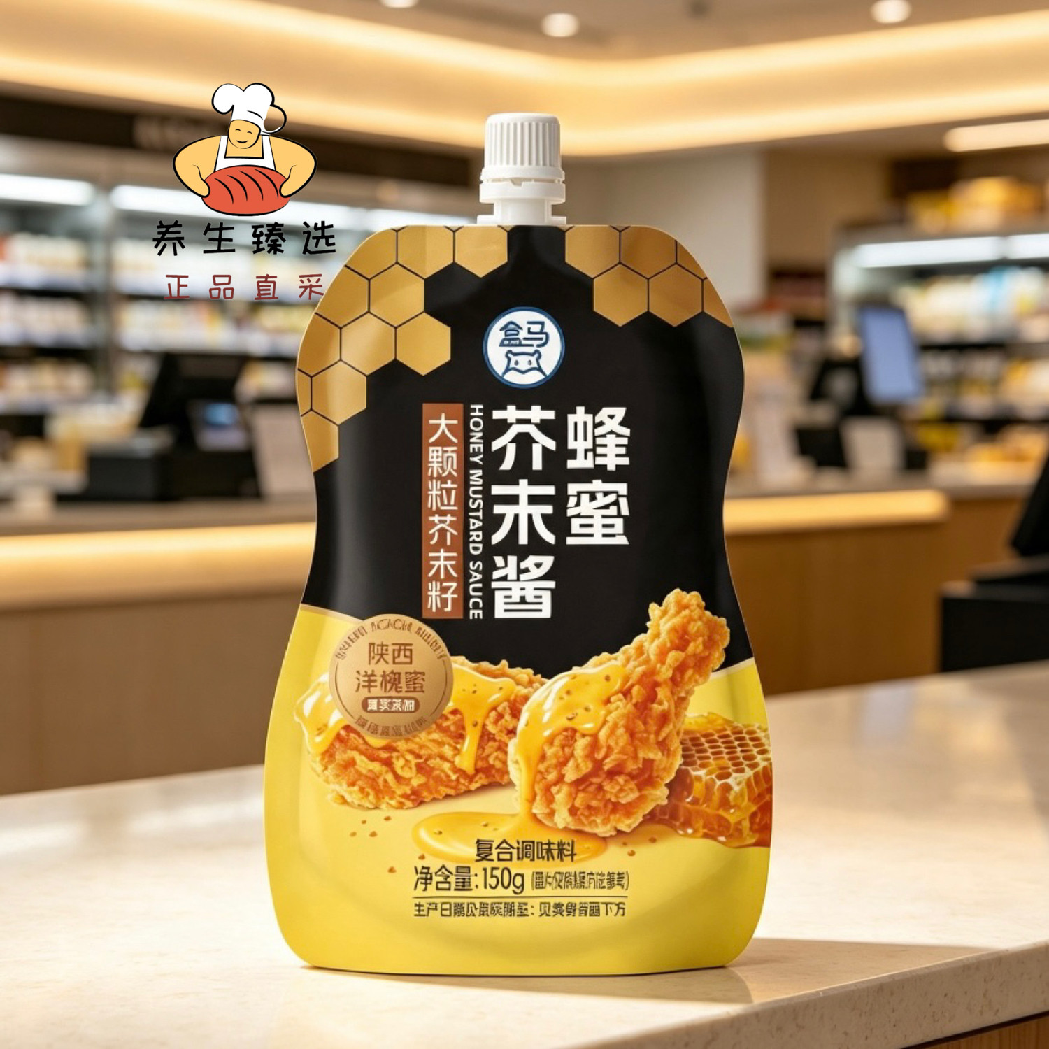 盒马蜂蜜芥末酱150g挤挤袋炸鸡