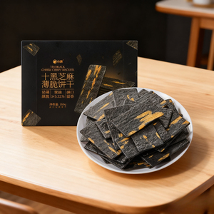 美团小象十黑芝士薄脆饼干260g