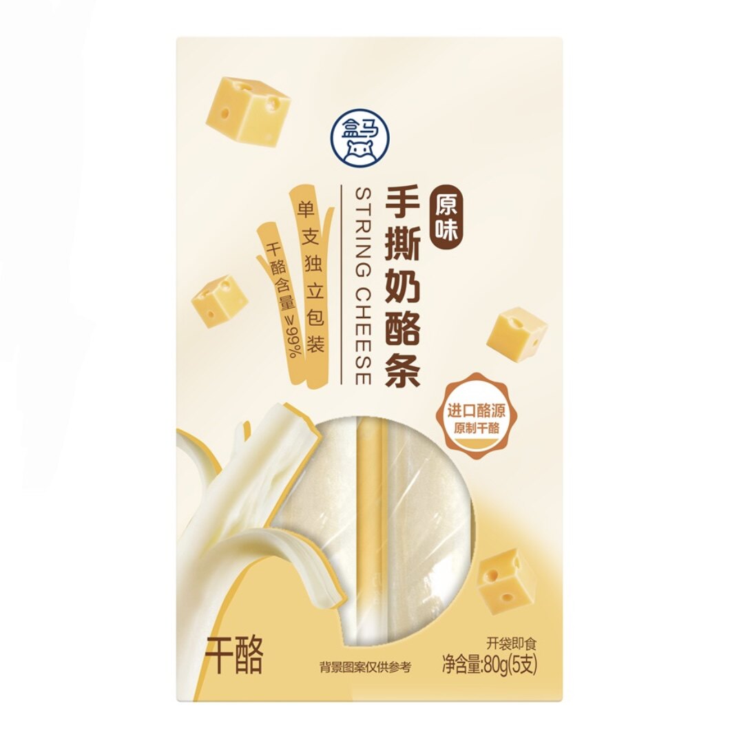 盒马原味手撕奶酪条80g图片