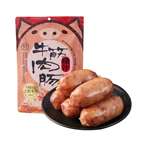 盒马爆汁牛筋肉肠280g天然肠衣独立真空袋装冷热两吃煎炒三明治