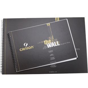 CANSON康颂The Wall马克笔专用簿200g马克笔纸麦克笔专用簿设计本线圈装30页A4A3马克笔纸单张卷筒