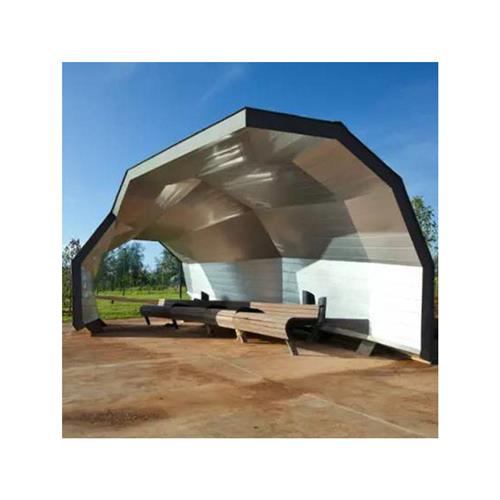 美陈户外不锈钢廊架厂家定制大型钢结构廊架金属廊架景观雕塑厂