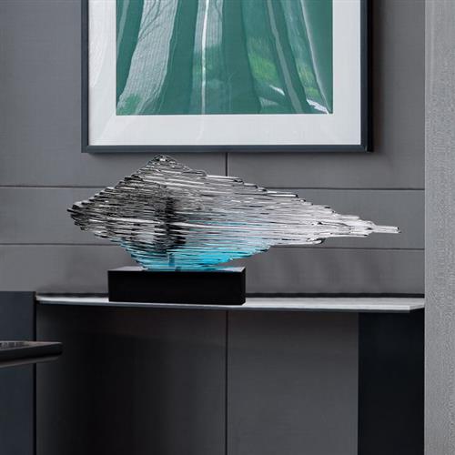 酒店大堂售楼处雕塑透明树脂摆件家居饰品客厅玄关电视柜软装饰品