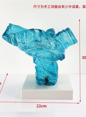 新中式酒店别墅家居透明树脂抽象太极人物摆件桌面装饰品太极雕塑