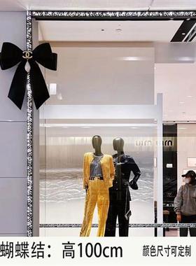 大型蝴蝶结雕塑店铺开业门头装饰品背景墙网红打卡壁挂玻璃钢摆件