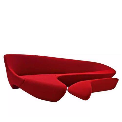 玻璃钢月亮沙发创意家具商场休闲座椅售楼部样板房酒店会客厅沙发