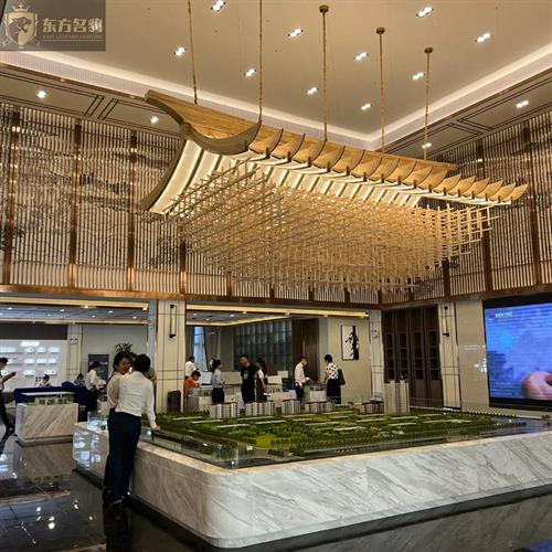 中式木艺吊灯酒店非标工程房子灯别墅大灯茶庄复古会客厅木艺吊灯