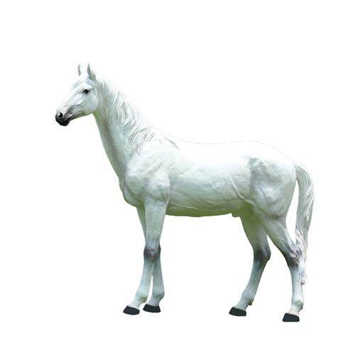 玻璃钢雕塑马大型摆件白马装饰户外庭院园林景观小品门店商场美陈