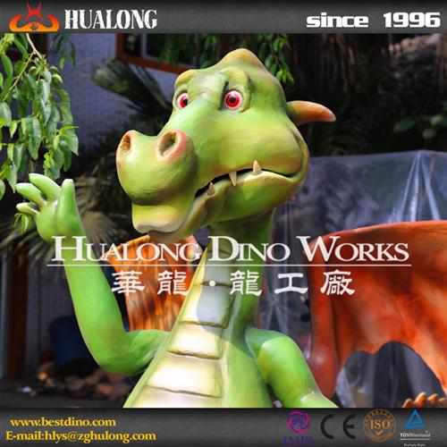 设计制作出售动漫飞龙仿真恐龙摆件工艺品花园乐园