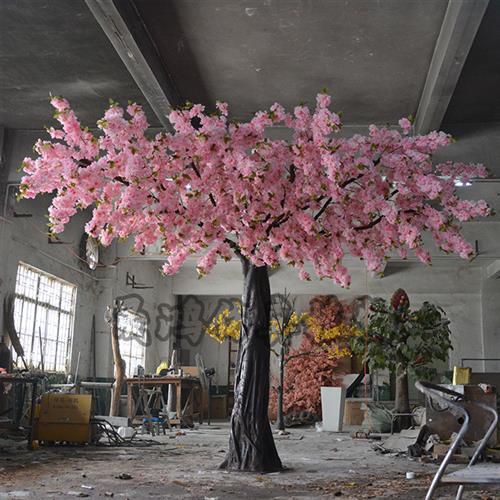 厂家直销仿真樱花树假花枝仿真桃花树酒店装饰造景花排大树假樱花
