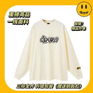 笑脸喷漆字母美式卫衣印花纯棉长袖宽松情侣男女学生复古衬衫外搭