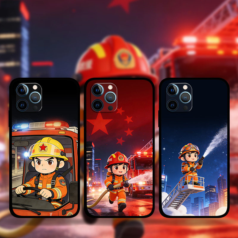 适用iPhone17ProMax消防员手机壳
