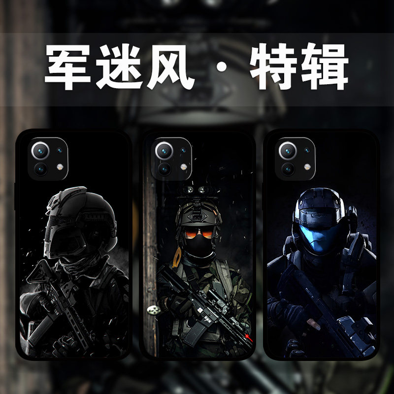 适用小米14Pro13Ultra12x11s10军迷爱国系列手机壳Civi3军旅风军粉照片定制红米Note12TURBO少年k70k60k50k40