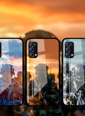 适用OPPOReno14Pro13p12p11p10军旅风手机壳FindX8Pro特种兵兵哥军迷周边k12k11k9钢化玻璃壳RealmeGT5真我13