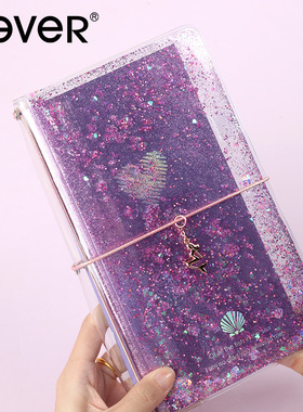 never美人鱼tn手账本 流沙少女心手账本简约ins风旅行手帐本可拆卸笔记本记事本手账本礼盒学生生日礼物