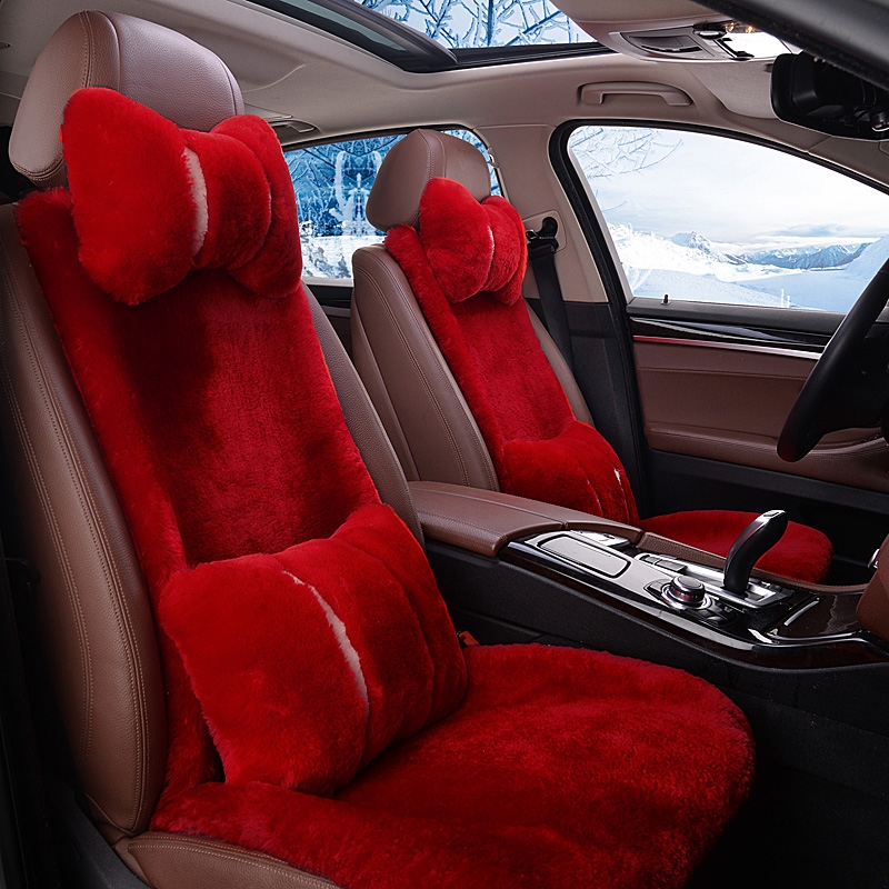 红旗hs5专用纯羊毛汽车坐垫冬季保暖半包围马鞍垫小蛮腰定制座垫