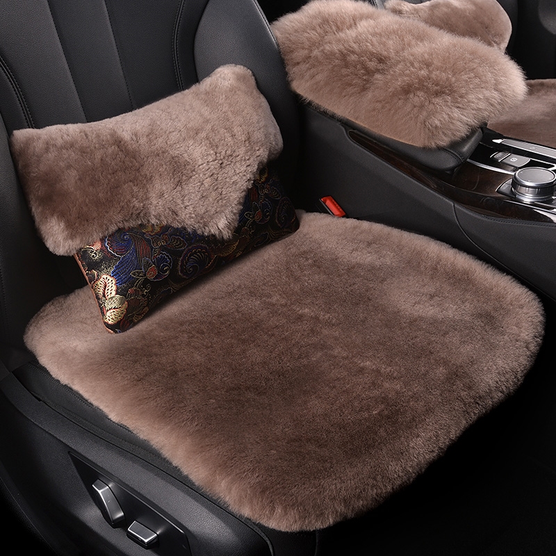 汽车坐垫四季通用纯羊毛皮毛车垫皮毛一体高档座套冬季羊剪绒车毯
