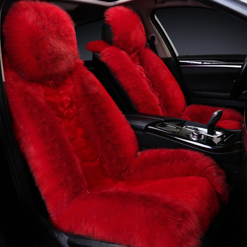 汽车坐垫四季通用纯羊毛皮毛车垫皮毛一体高档座套冬季羊剪绒车毯