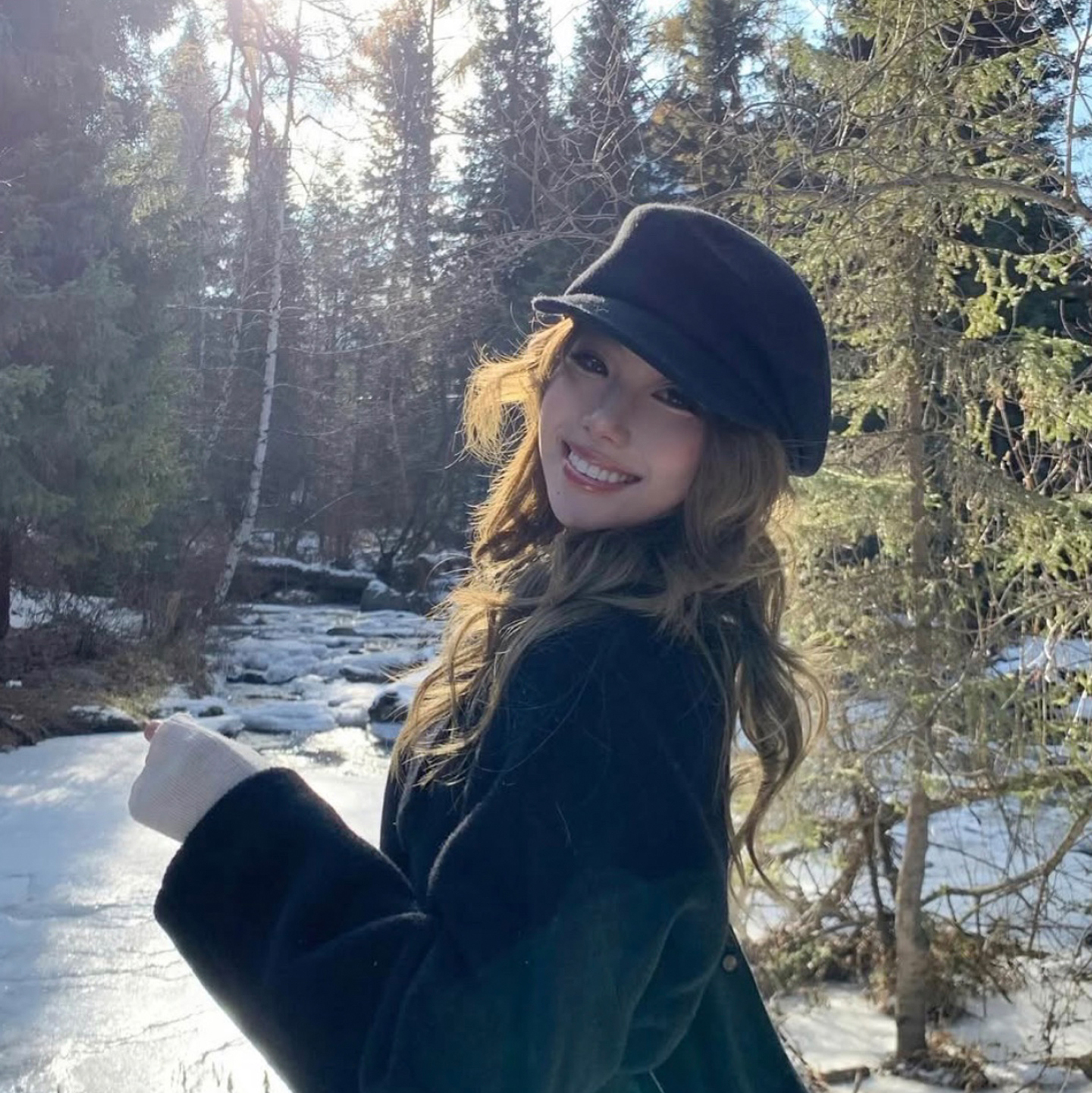 fever同款羊毛黑色贝雷帽