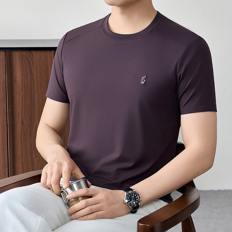 圆领常规款直筒型其它桑蚕丝T恤