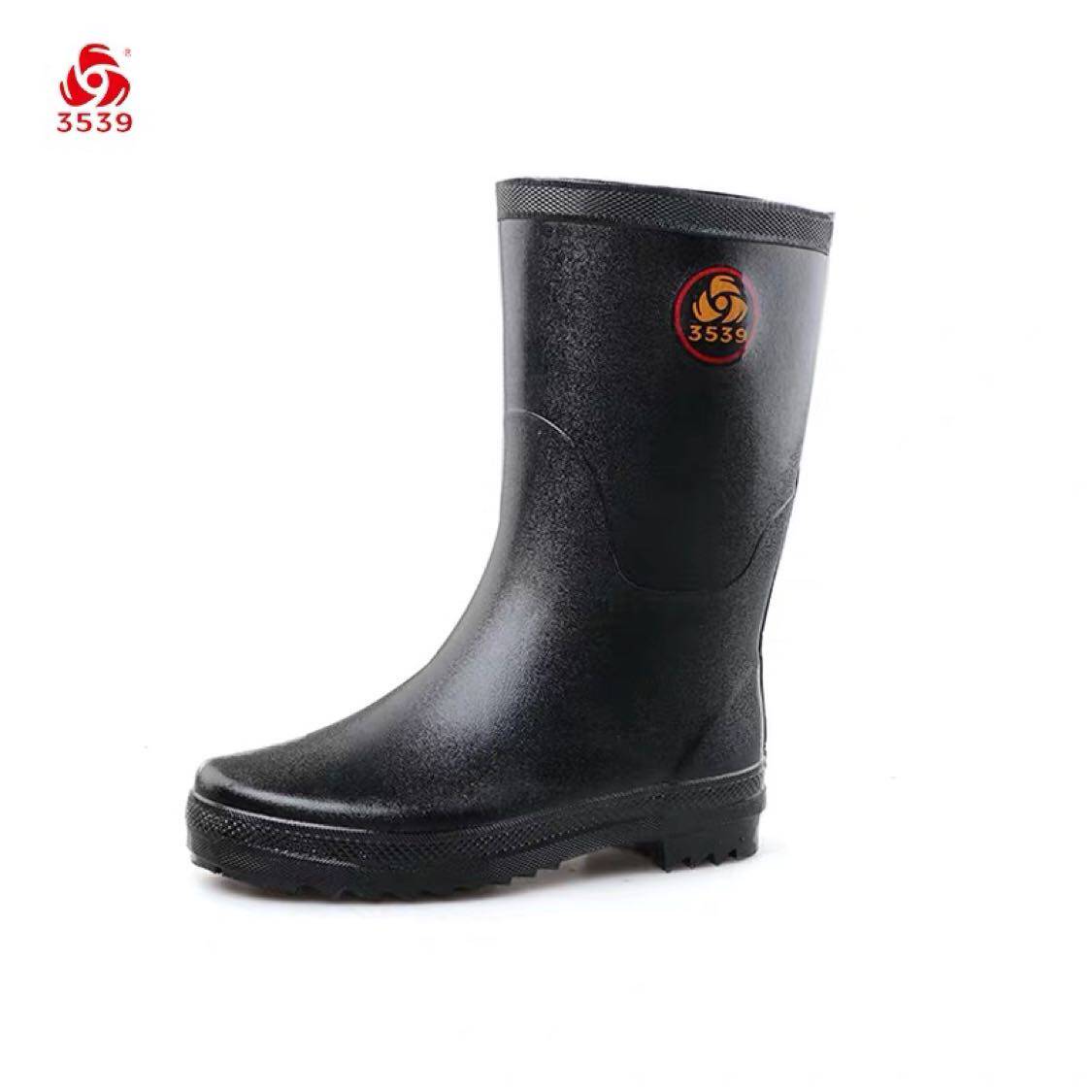 3539雨鞋正品橡胶雨靴男士中筒水鞋防滑耐磨劳保工作防水钓鱼雨鞋