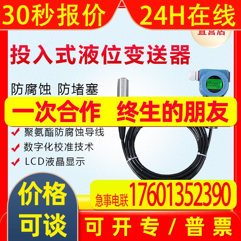 TS303/PY202/CYB-32/ND-23/PTH602防腐蚀分体投入式液位变送器