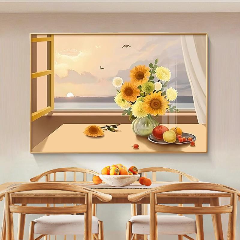 新中式客厅装饰画沙发背景墙挂画现代简约大气餐厅壁画茶室茶桌画