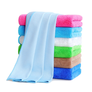 七色家政保洁专用抹布加厚吸水不掉毛卡吉浦珊瑚绒分区清洁毛巾