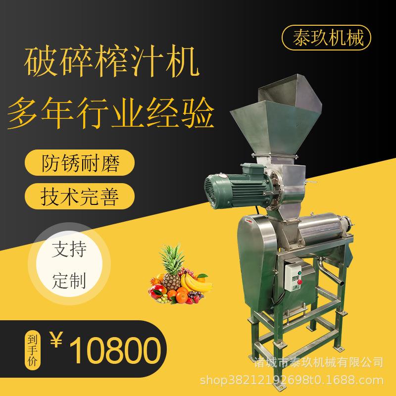 生姜破碎榨汁机沙棘果榨汁流水线桂圆去核打浆机水果蔬菜榨汁设备