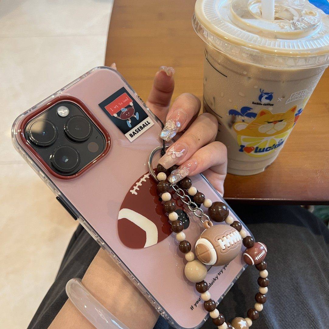 小橄榄球打比赛手机壳适用iPhone15promax苹果可爱 ·