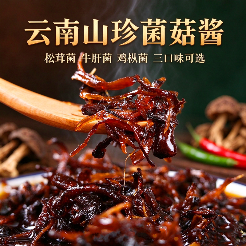云南香蕈牛肝菌即食菌菇酱220g
