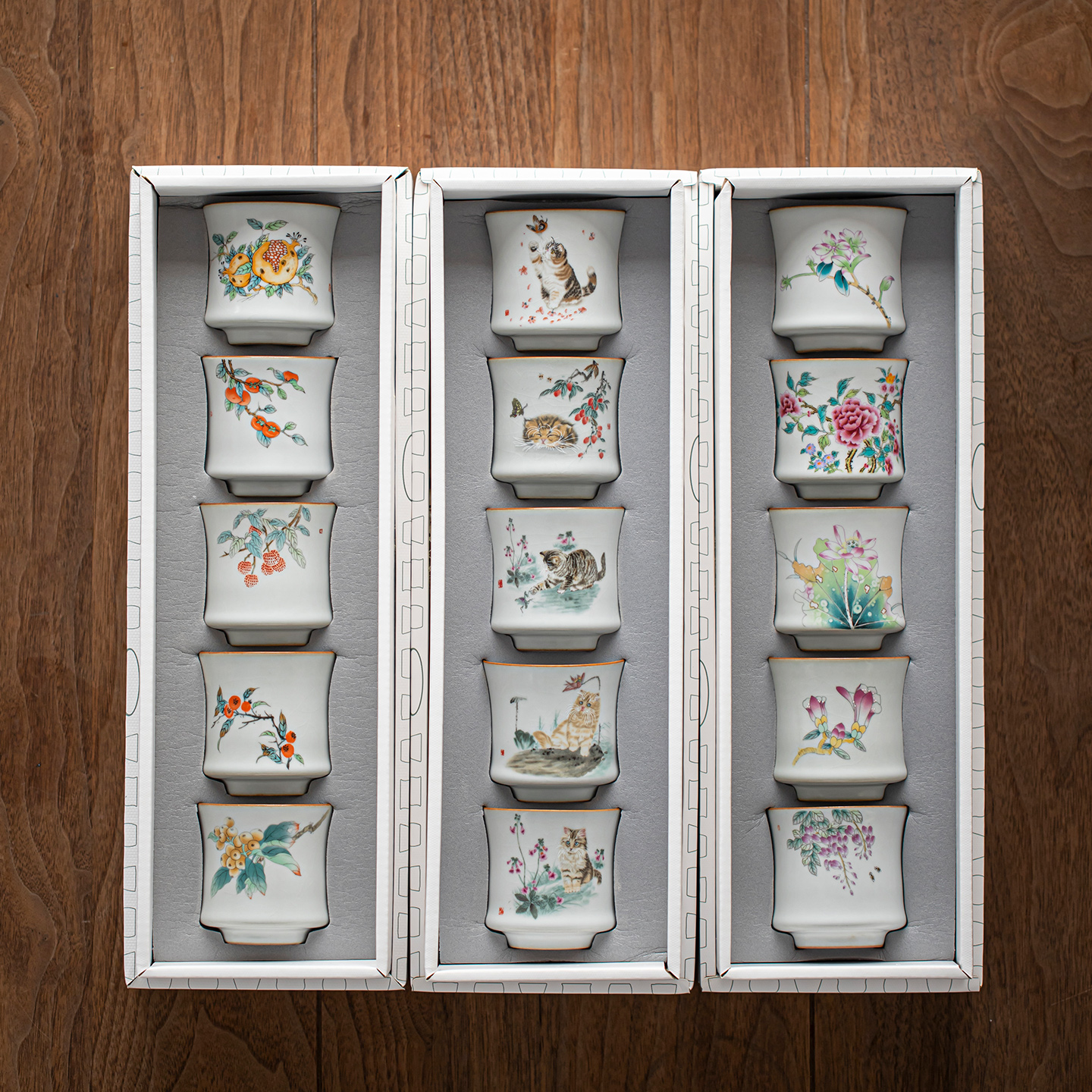 汝窑茶碗礼盒装大容量白酒杯