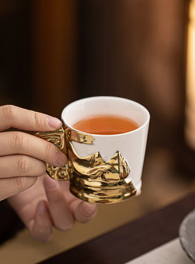三星堆文化创意杯子复古陶瓷酒杯家用送礼伴手礼纪念品茶杯礼盒装