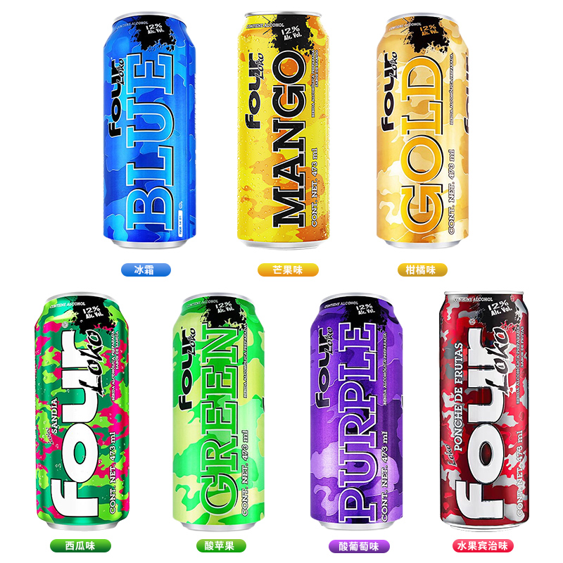 墨西哥进口四洛克预调鸡尾酒fourloko水果酒斯诺克啤酒网红果酒