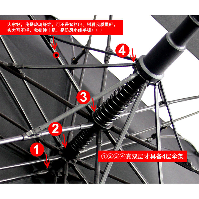 伞男 广告伞定制LOGO135直径超大商务直杆伞双层加固抗风高尔夫雨|msdalam kategori rumah harian, payung/gear hujan/Rain/Lembap-bukti, payung - dari Buy2taobao.com untuk memberikan perkhidmatan ejen Taobao profesional membeli