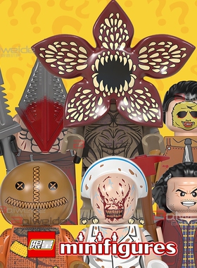 第三方人仔定制全套万圣节僵尸系列积木丧尸线列步兵法官六一礼物