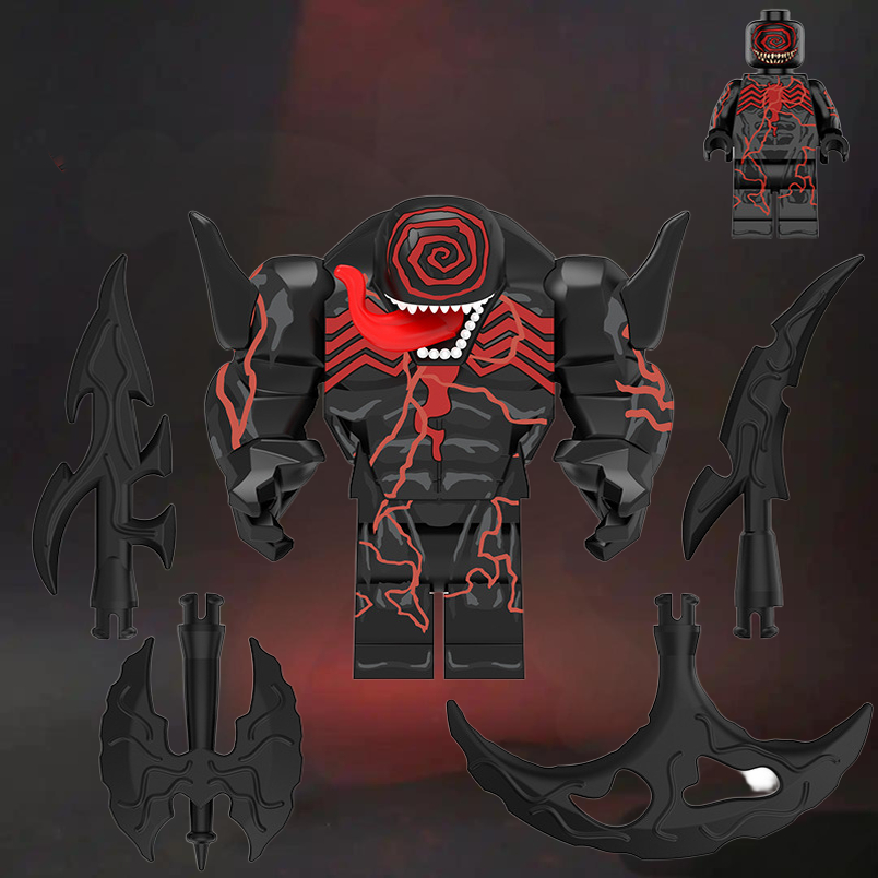 毒液后一舞电影周边 拼装积木人仔 超可动共生体战士 儿童益智玩