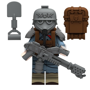 第三方定制小人仔积木全套战锤40K克里格死亡兵团帝国防卫军拼装