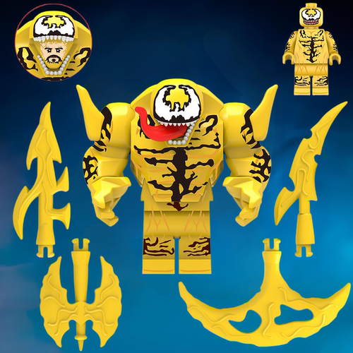 新年儿童玩具毒液3共生体战士 超可动积木人仔 正版授权益智模型