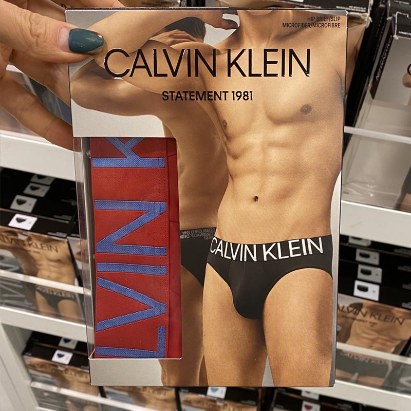 CK Calvin Klein男士1981系列柔滑速干透气本命年红色三角裤内裤