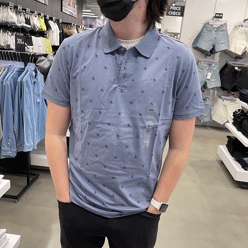 ck calvin klein男夏季舒适顺滑棉休闲商务满标短袖polo衫翻领t恤