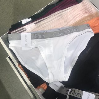 CK Calvin Klein新款女士纯色性感薄款顺滑舒适bikini三角裤内裤