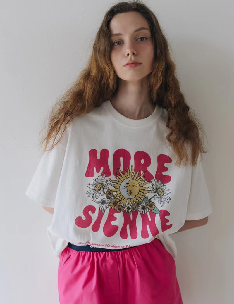 半袖男女同款字母印花半袖T恤