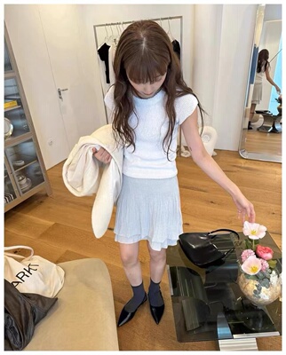 atelieredition修身短袖针织衫