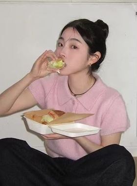 现货～韩国modimood翻领针织衫2025年新款甜美温柔风圣诞跨年棉衣