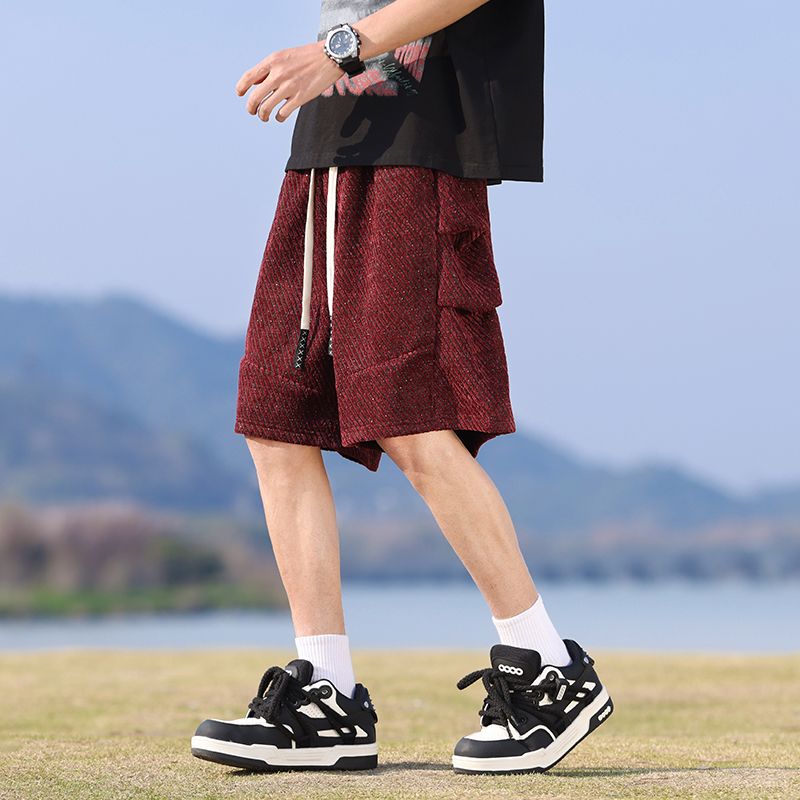 300斤加大码短裤男士2025新款夏季外穿潮牌高级感休闲运动五分裤
