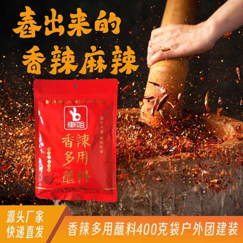 车姐香辣蘸料400克袋装聚会重庆麻辣鲜香干碟烤肉火锅串串香豆腐