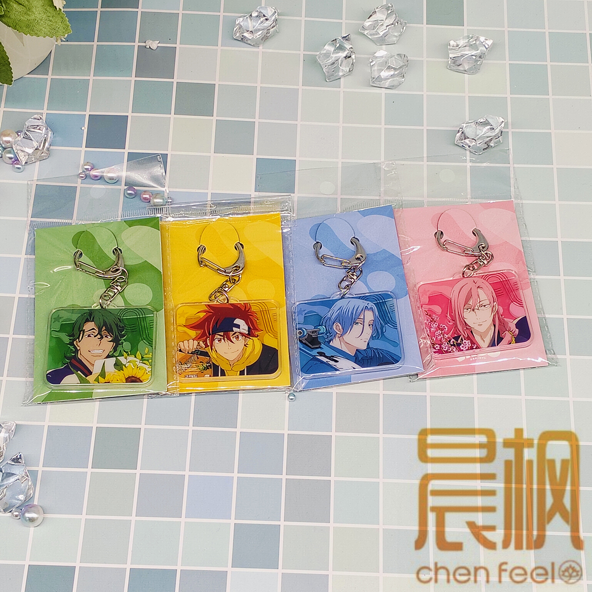 正版官谷 无限滑板 双人立牌/杂志系列钥匙扣挂件 周边