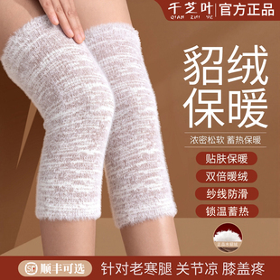 貂绒护膝加绒加厚秋冬季 男女关节保暖防寒中老年人老寒腿专用护套