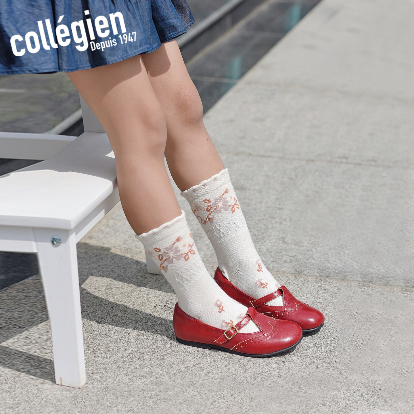 collegien公主袜提花花边短袜